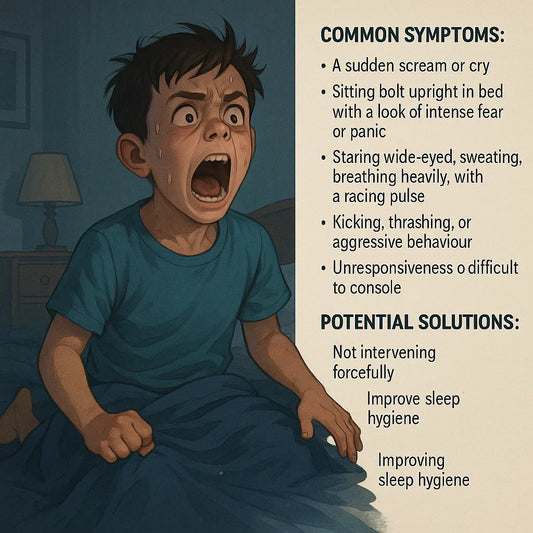 Night Terrors (Pavor Nocturnus) common symptoms