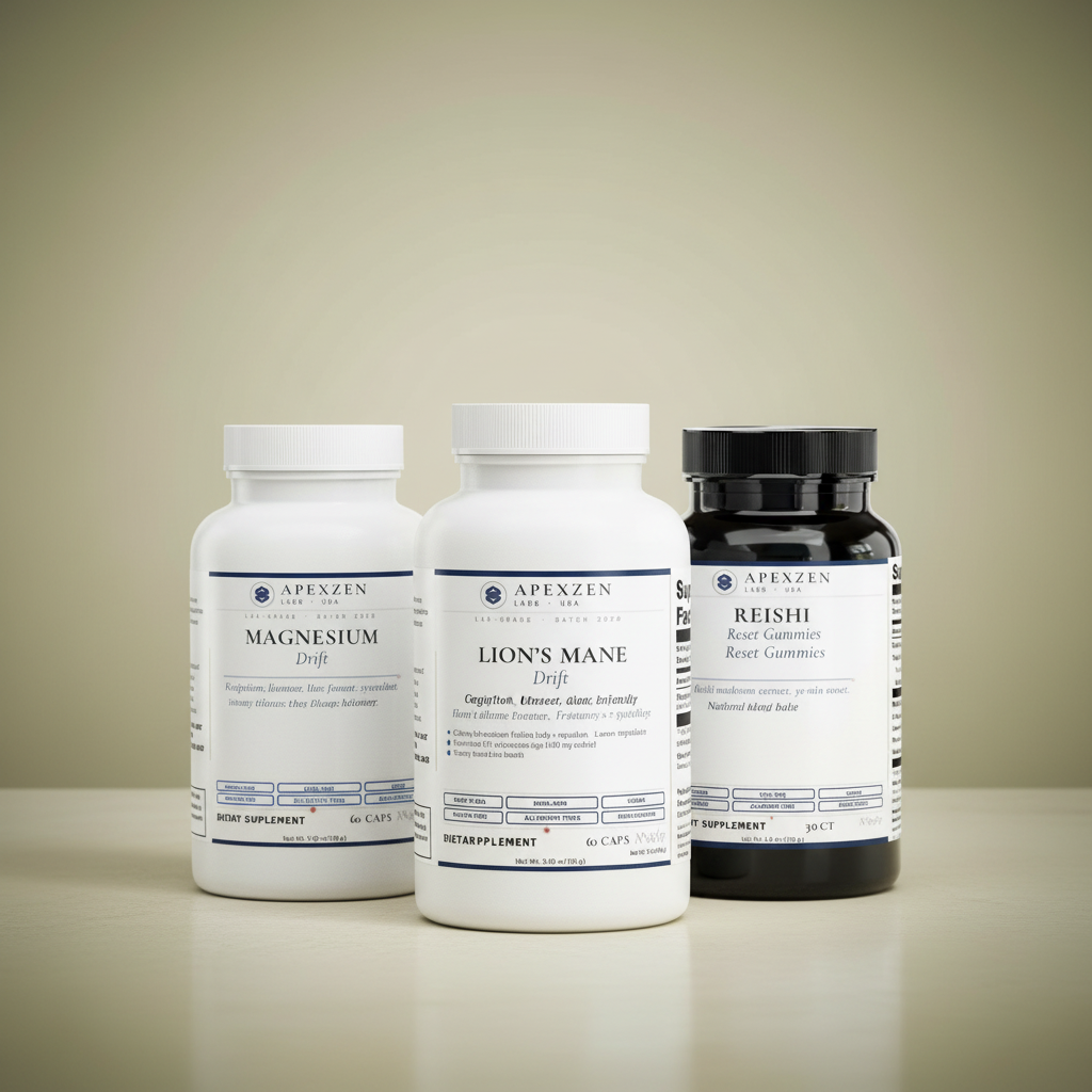 LOUP Night Edge - premium studio bundle: Magnesium Drift, Reishi Relax Gummies, Lions Mane
