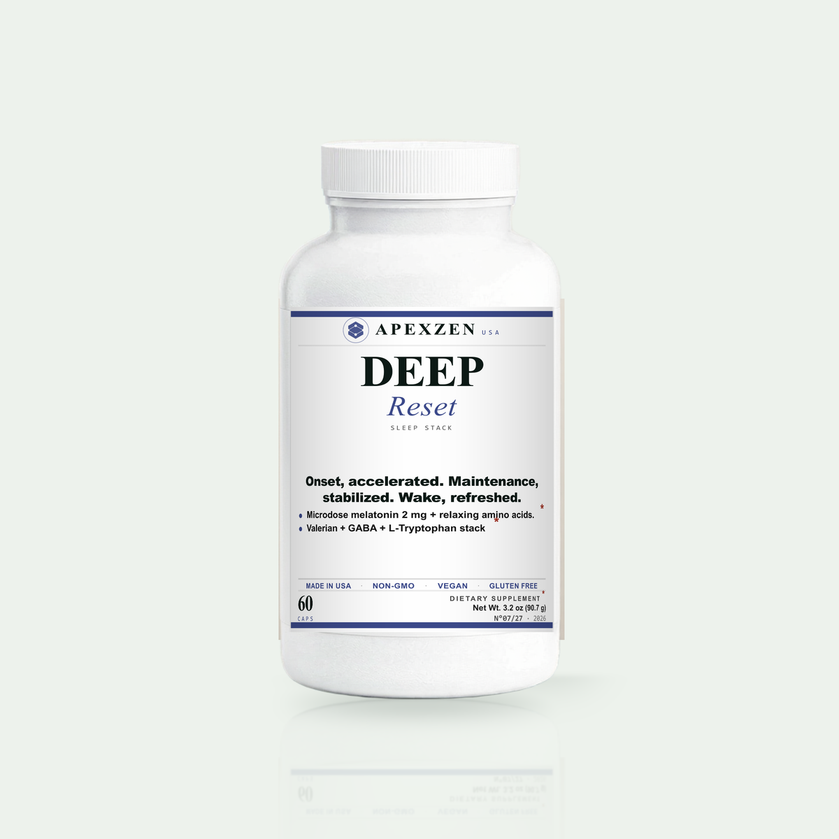Deep Reset sleep stack, 60 capsules - Apexzen