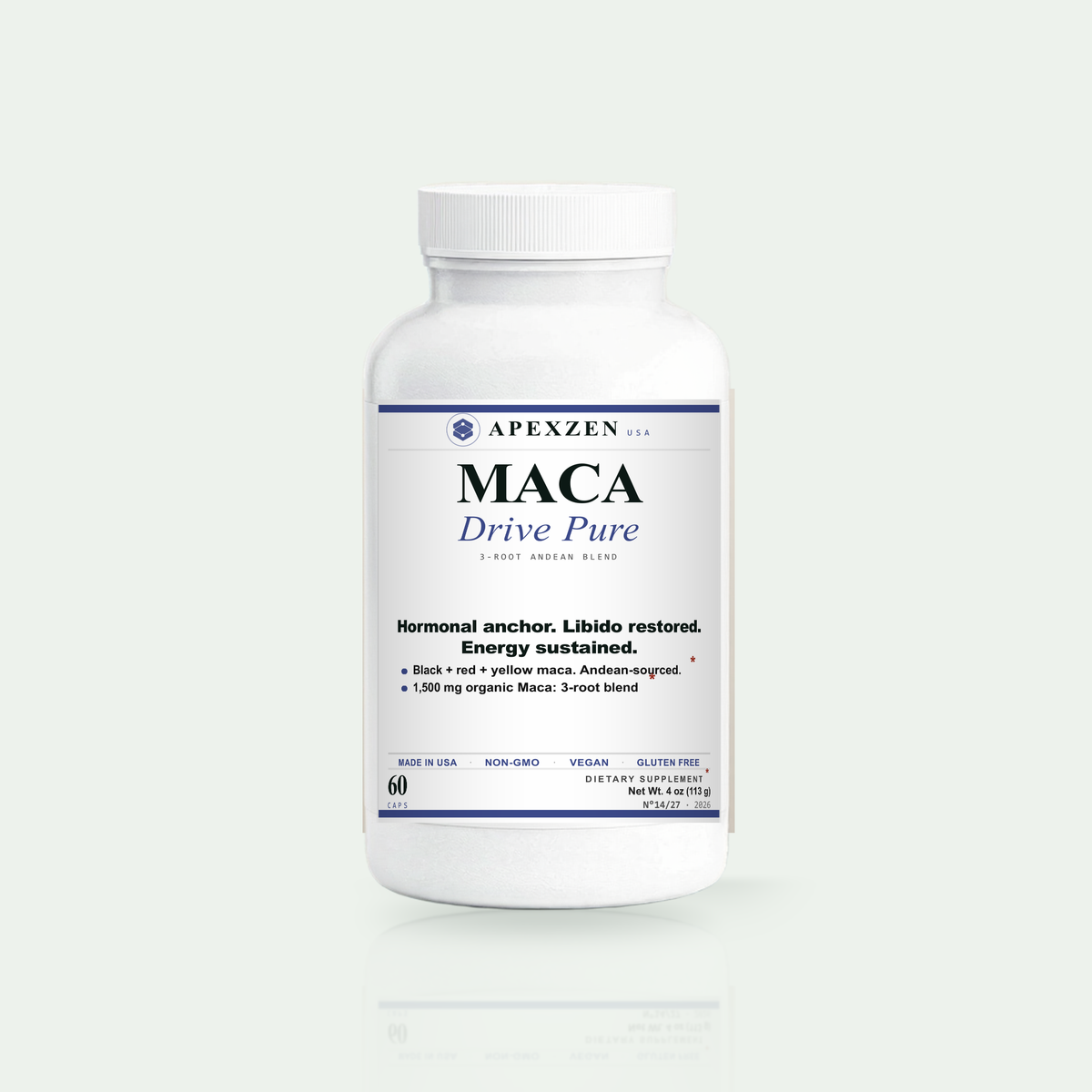 Maca Drive Pure, 60 capsules - Apexzen