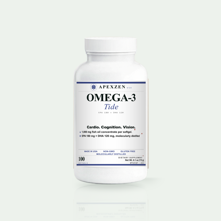 Omega-3 Tide EPA 180 mg DHA 120 mg, 100 softgels - Apexzen