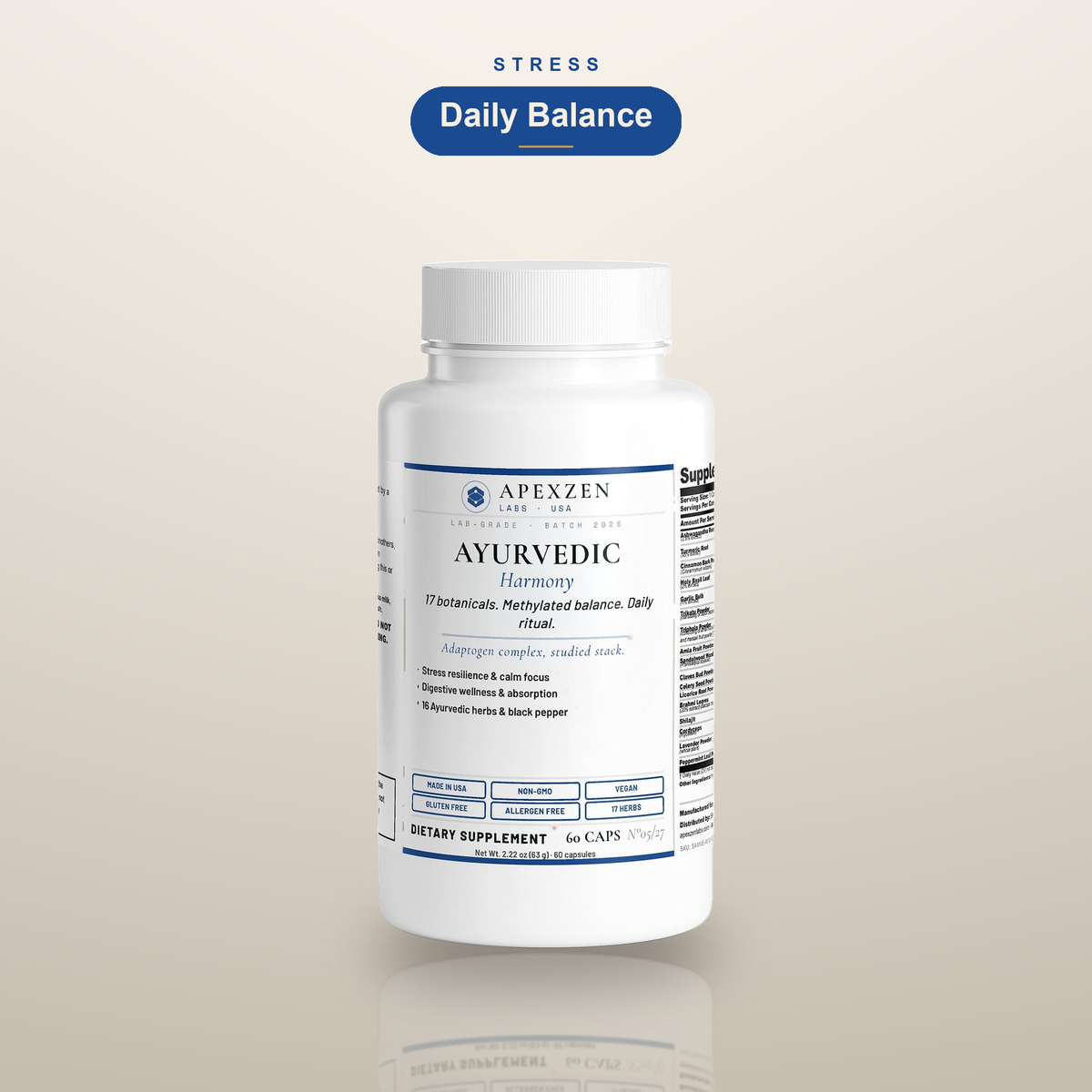 Apexzen Ayurvedic Harmony - Daily Balance capsules