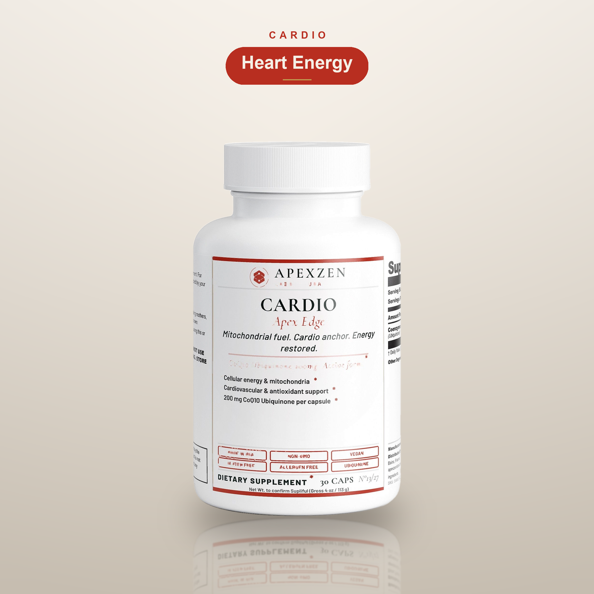 Apexzen CoQ10 Ubiquinone - Heart Energy capsules