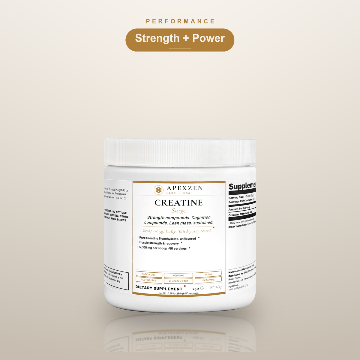 Apexzen Creatine Surge - Strength and Power