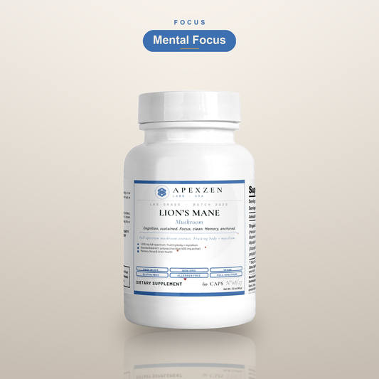 Apexzen Lions Mane - Mental Focus capsules