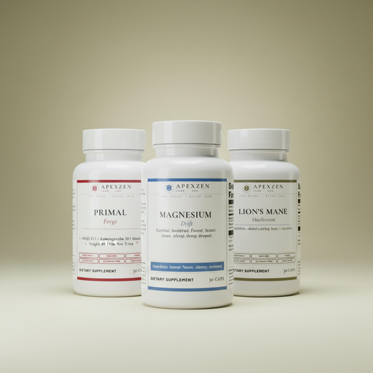 OURS Foundation Daily - premium studio bundle: Primal Forge, Magnesium Drift, Lions Mane